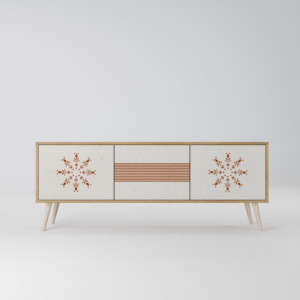 DAILY HARMONY Móvel de TV com 3 Portas em Efeito Carvalho