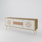 DAILY HARMONY Móvel de TV com 3 Portas em Efeito Carvalho