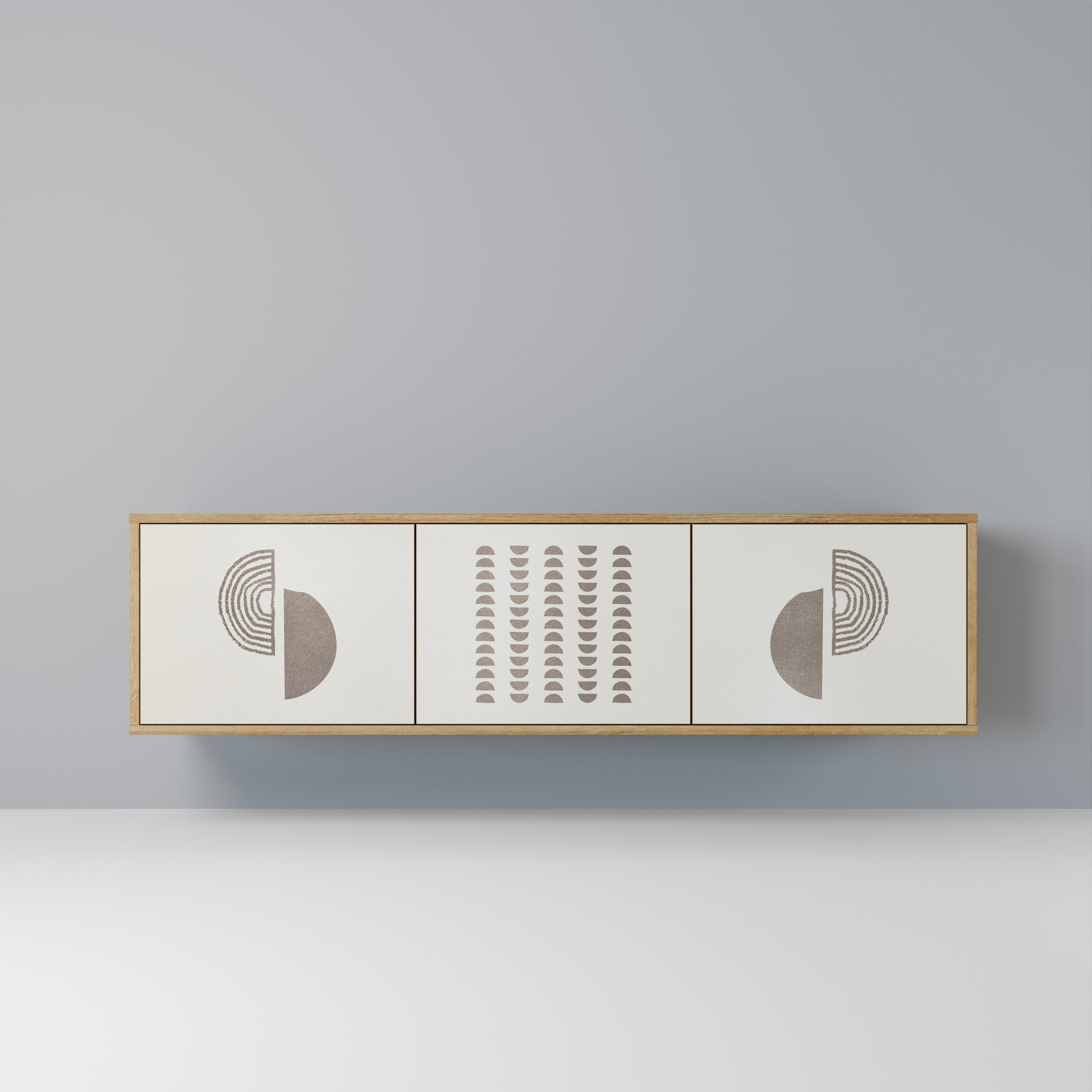 HARMONY ESSENCE Móvel de TV com 3 Portas em Efeito Carvalho