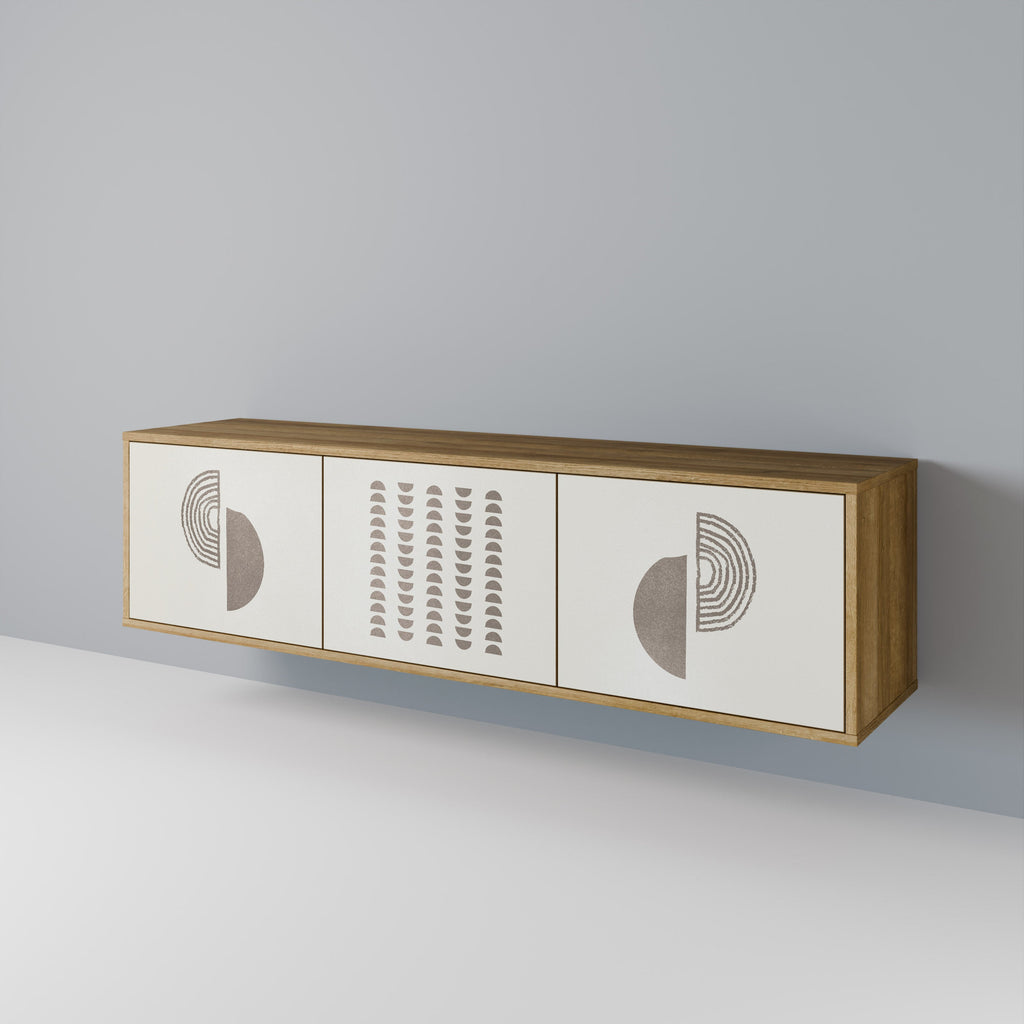 HARMONY ESSENCE Móvel de TV com 3 Portas em Efeito Carvalho