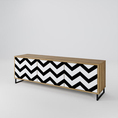 CLASSIC ZIG ZAG Móvel de TV de 3 Portas