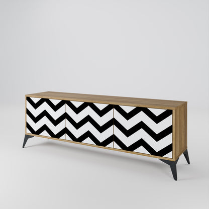 CLASSIC ZIG ZAG Móvel de TV de 3 Portas