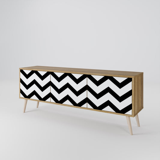 CLASSIC ZIG ZAG Móvel de TV de 3 Portas