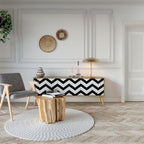 CLASSIC ZIG ZAG Móvel de TV com 3 Portas em Efeito Carvalho