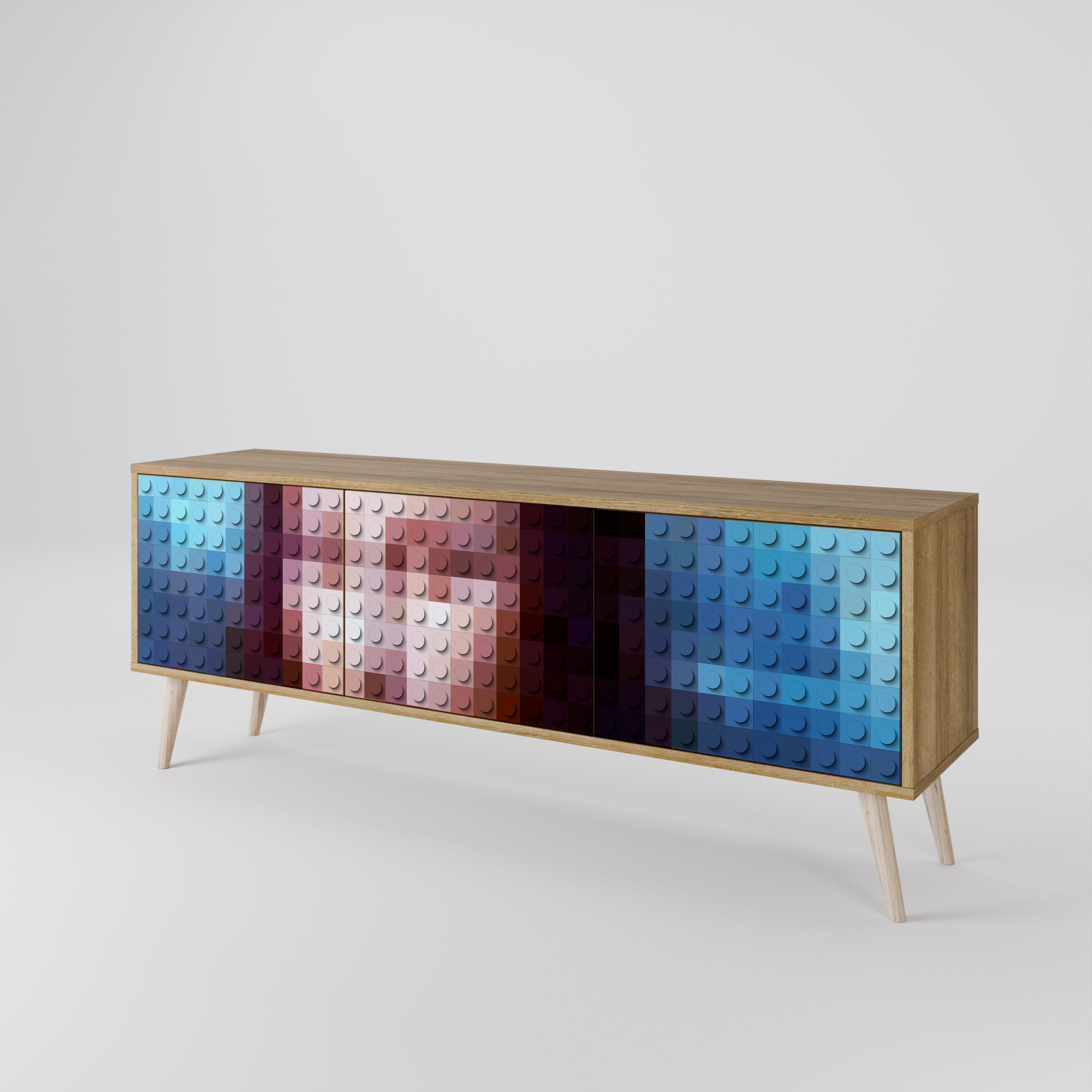CONSTRUCTIVE ART 3-Door TV Cabinet