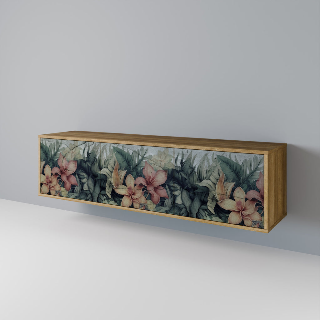 HEAVENLY BLOOM Móvel de TV com 3 Portas em Efeito Carvalho