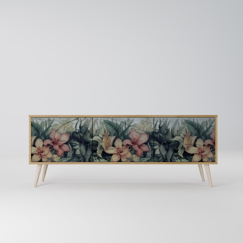 HEAVENLY BLOOM Móvel de TV com 3 Portas em Efeito Carvalho