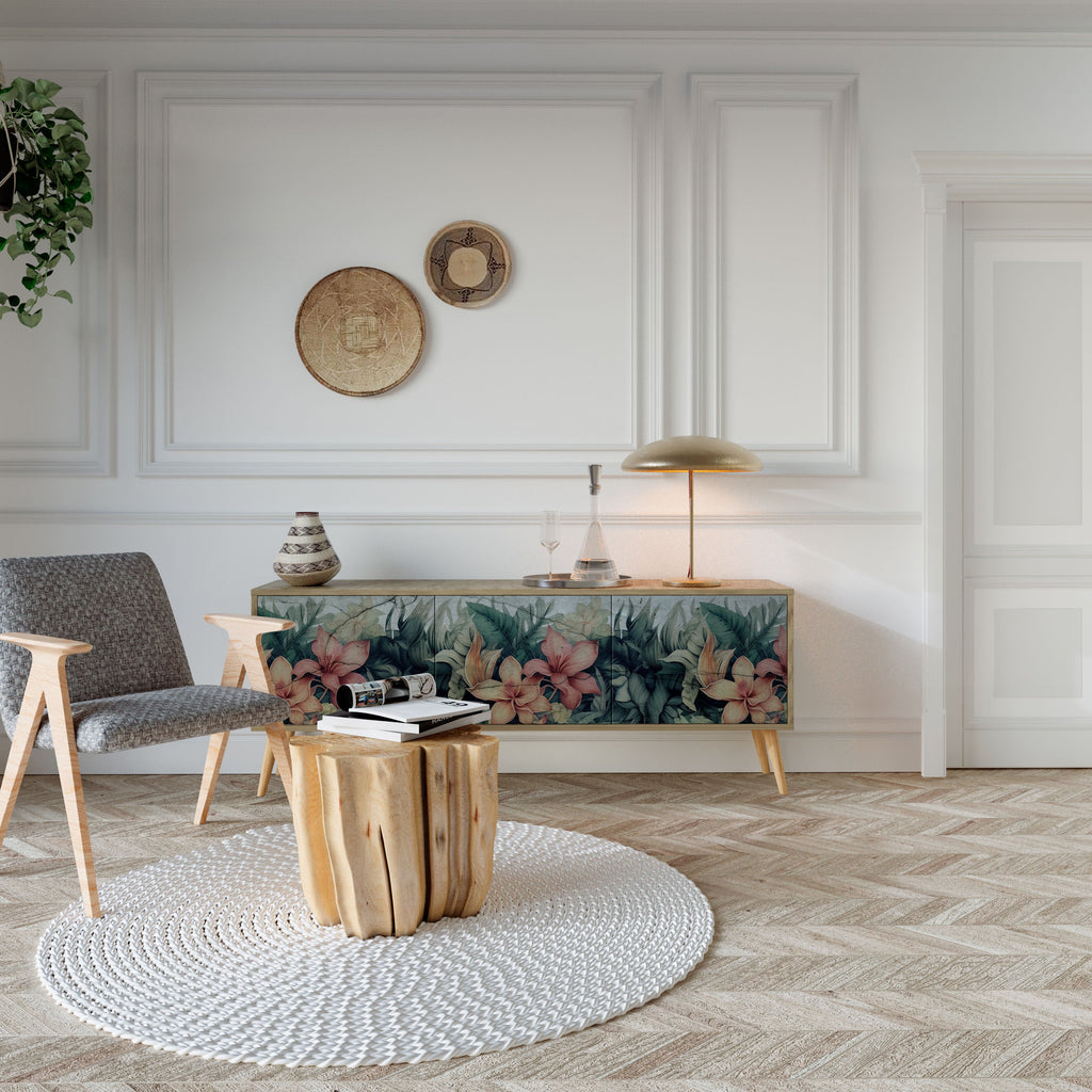 HEAVENLY BLOOM Móvel de TV com 3 Portas em Efeito Carvalho