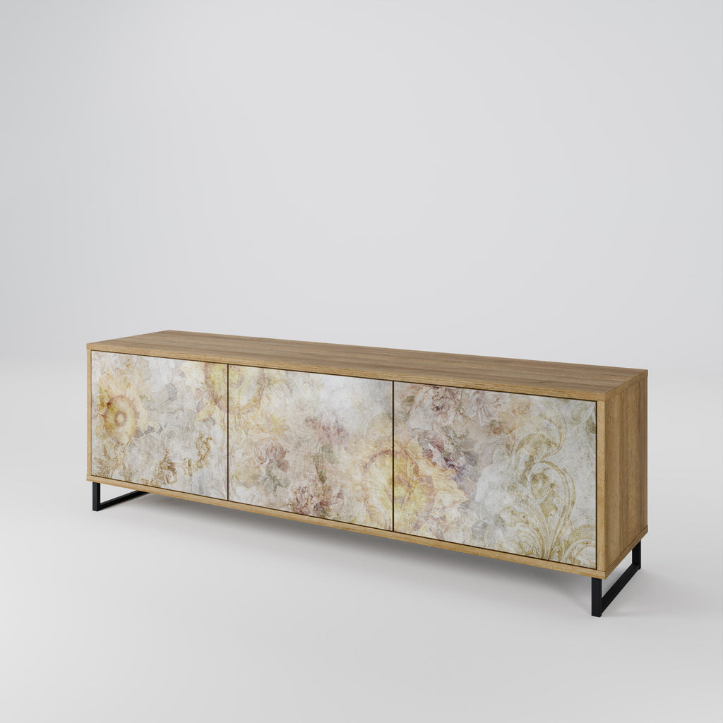 SUNFLOWER BLUR Móvel de TV com 3 Portas em Efeito Carvalho