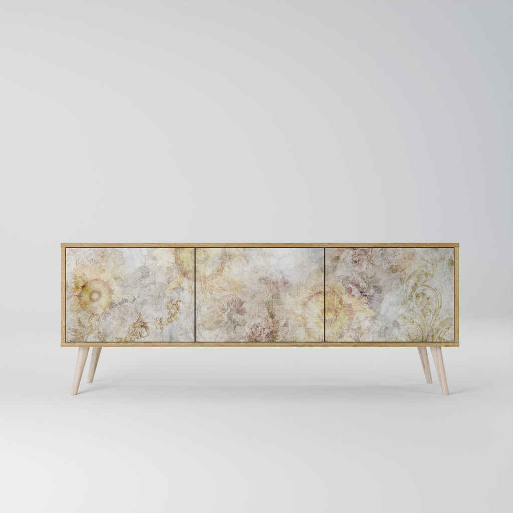 SUNFLOWER BLUR Móvel de TV com 3 Portas em Efeito Carvalho