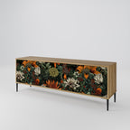 MIDNIGHT SPROUT Móvel de TV com 3 Portas em Efeito Carvalho