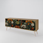 MIDNIGHT SPROUT Móvel de TV com 3 Portas em Efeito Carvalho