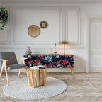 ETHEREAL BLOSSOMS Móvel de TV com 3 Portas em Efeito Carvalho