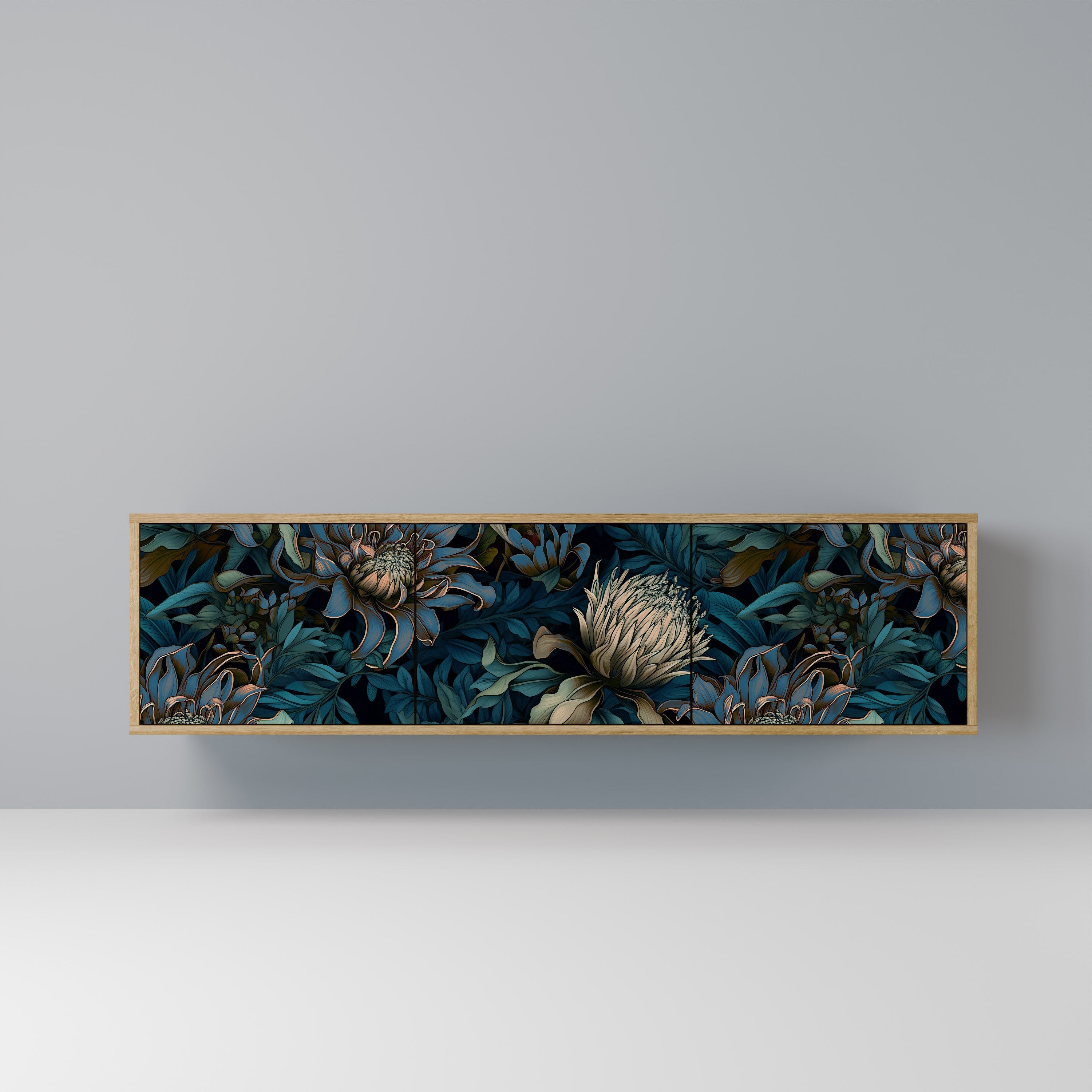 TWILIGHT BLOOM Móvel de TV com 3 Portas em Efeito Carvalho