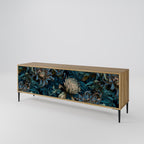 TWILIGHT BLOOM 3-Door TV Stand in Oak Effect