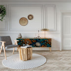 MORNING BLOOM 3-Door TV Stand in Oak Effect