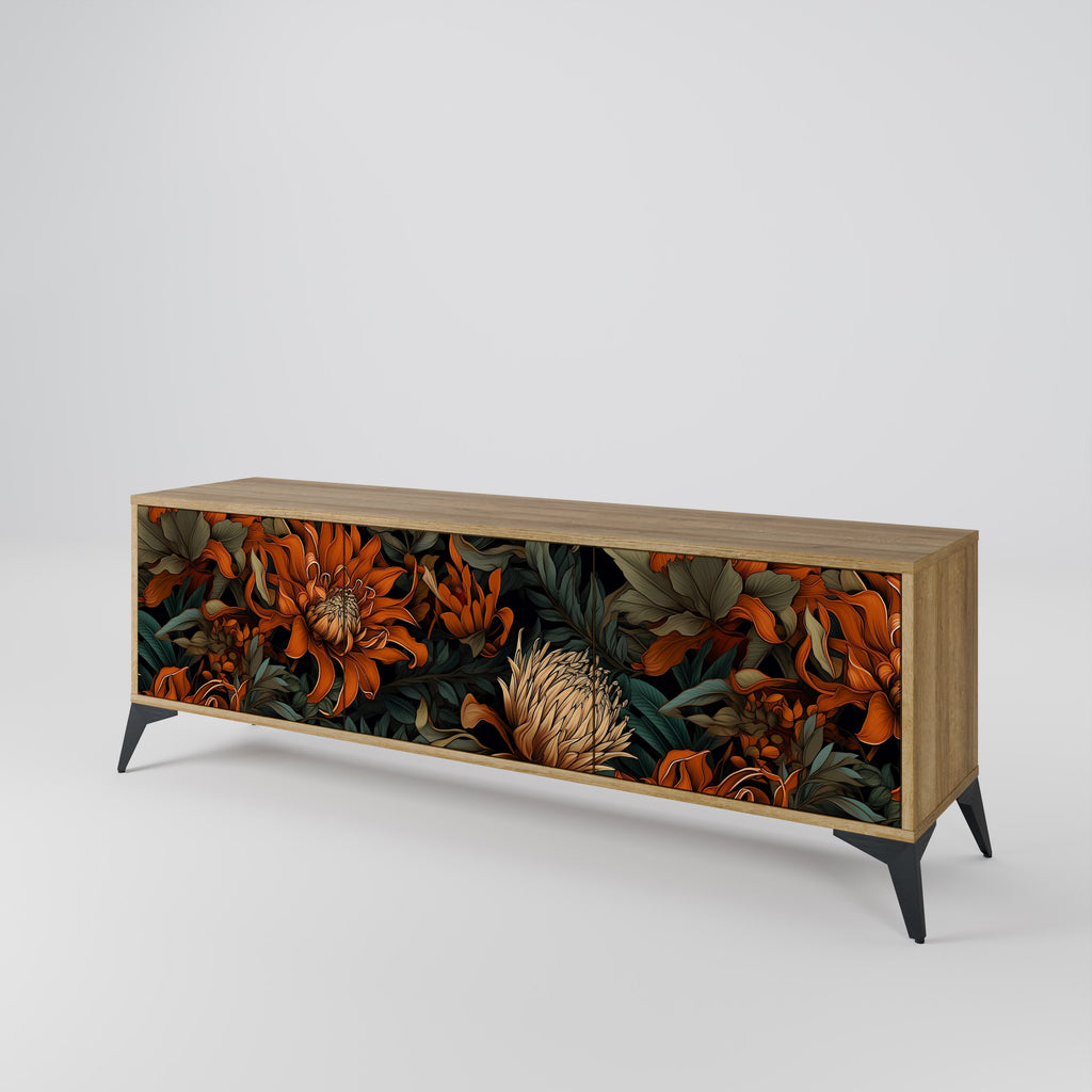 DAWN BLOOM Móvel de TV com 3 Portas em Efeito Carvalho