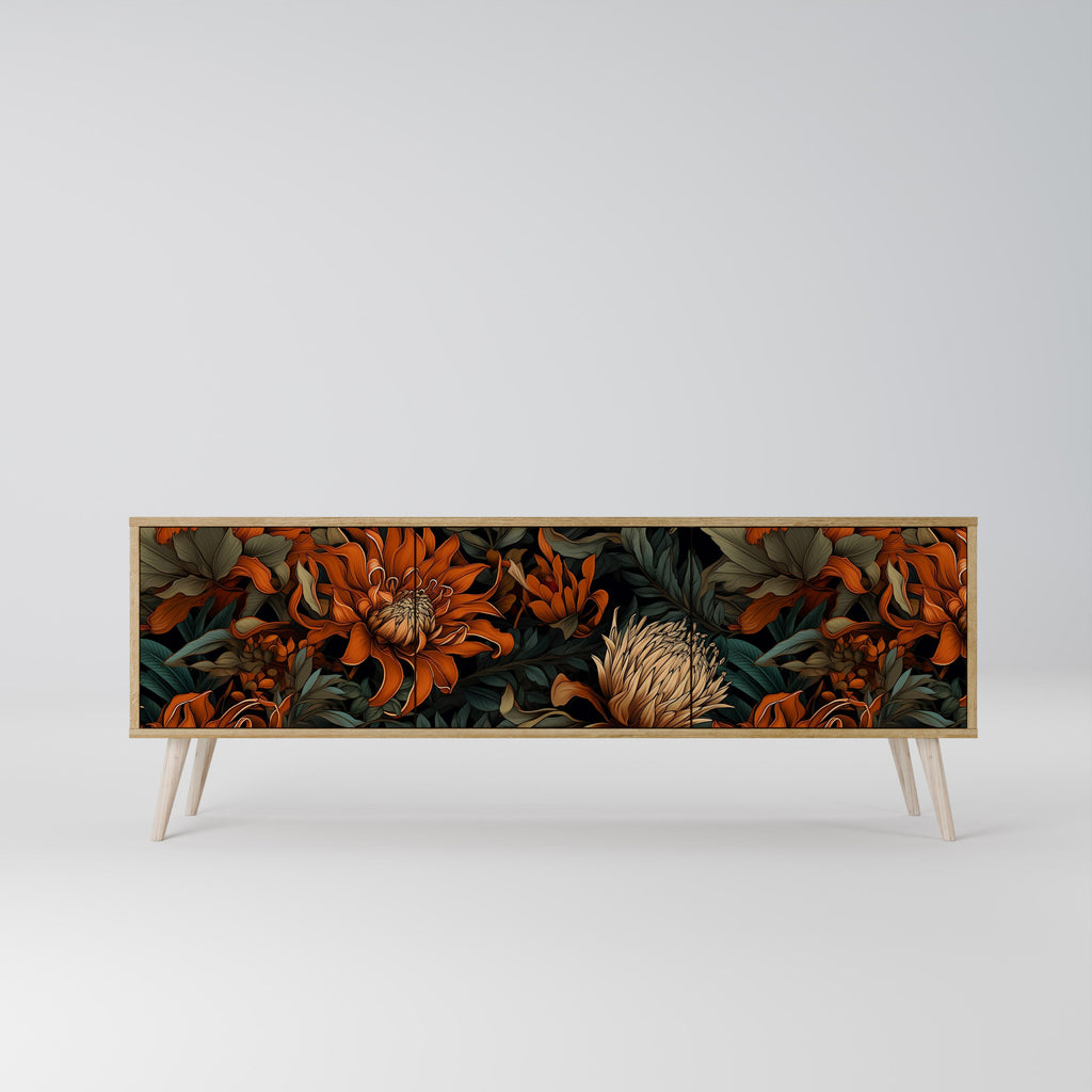 DAWN BLOOM Móvel de TV com 3 Portas em Efeito Carvalho