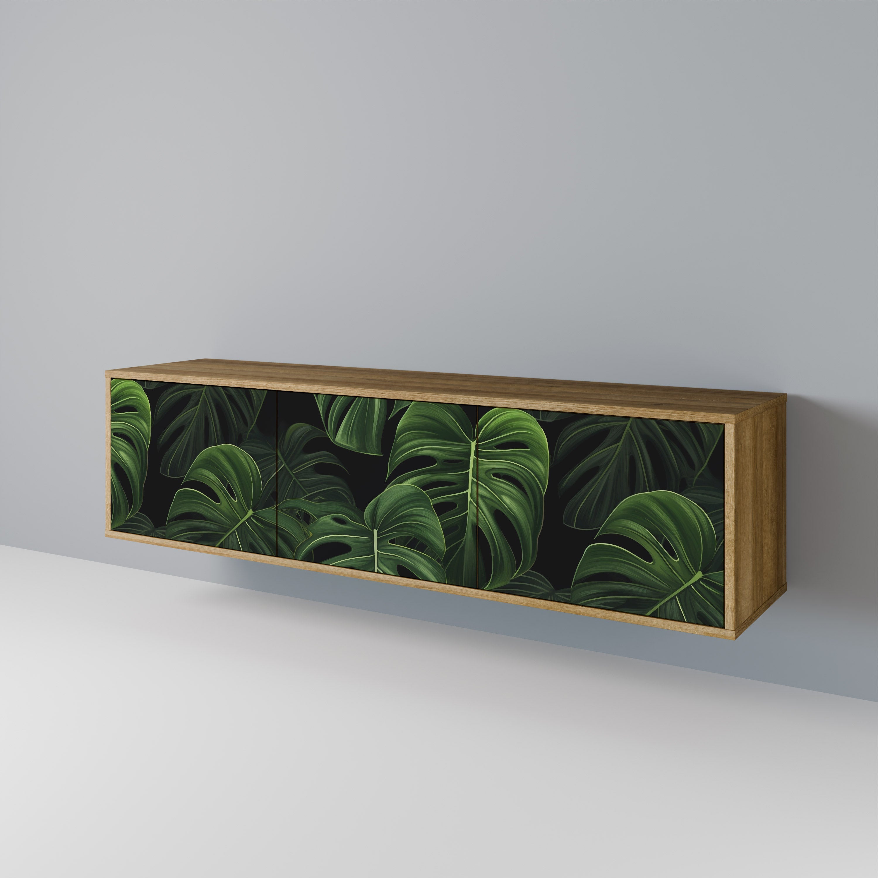 INFINITE MONSTERA Móvel de TV com 3 Portas em Efeito Carvalho