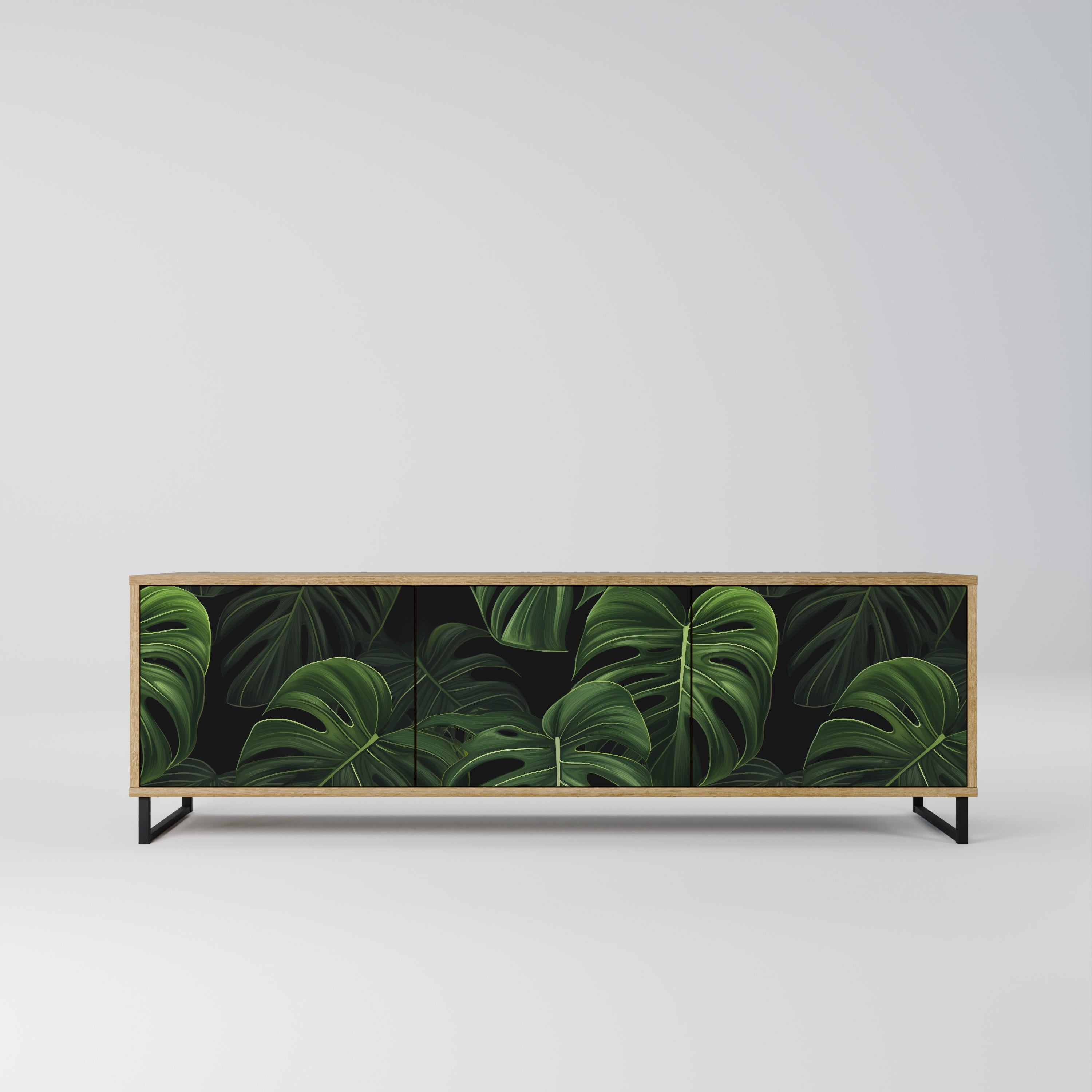 INFINITE MONSTERA Móvel de TV com 3 Portas em Efeito Carvalho