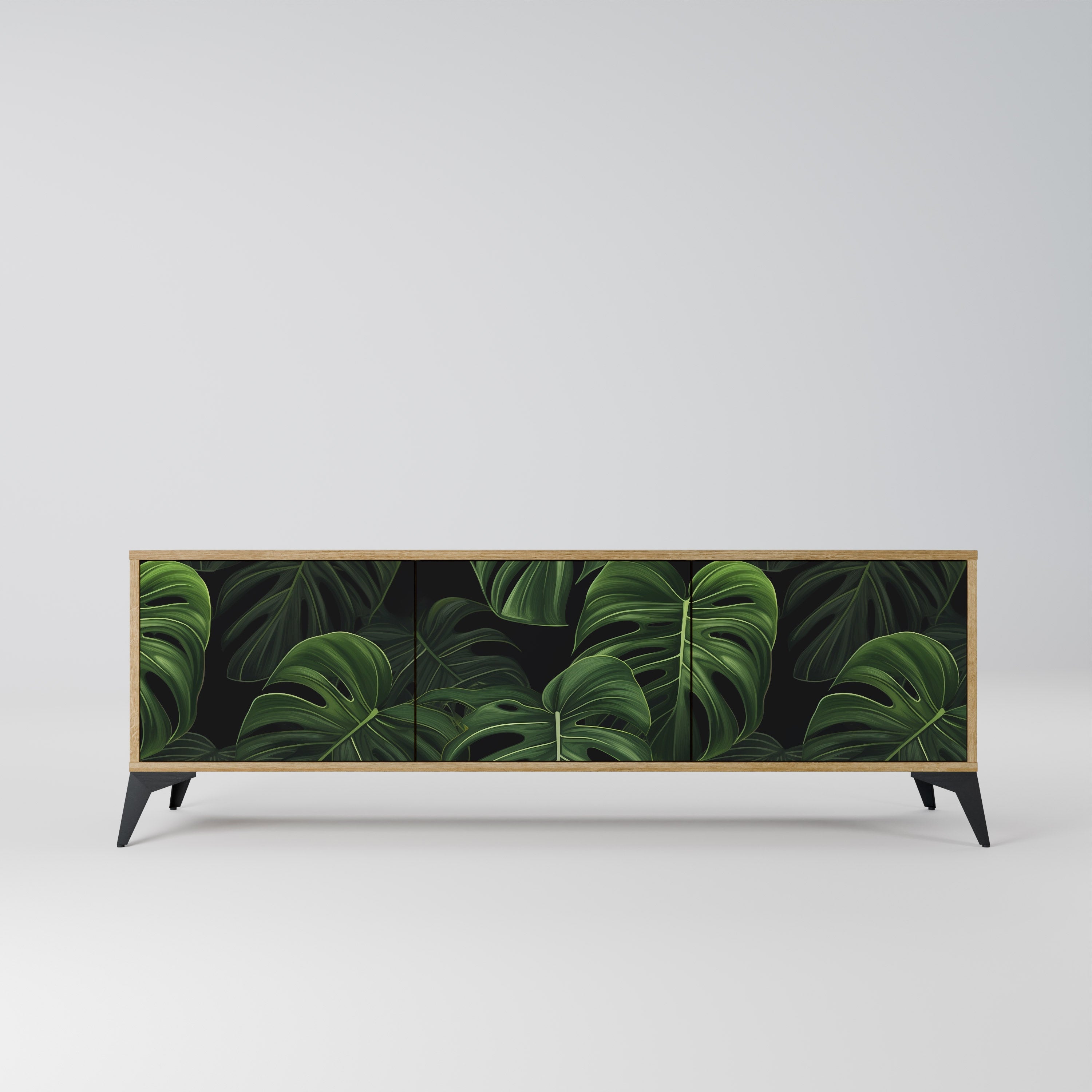 INFINITE MONSTERA Móvel de TV com 3 Portas em Efeito Carvalho