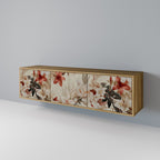 PETAL HARMONY Móvel de TV com 3 Portas em Efeito Carvalho