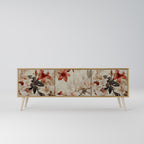 PETAL HARMONY Móvel de TV com 3 Portas em Efeito Carvalho