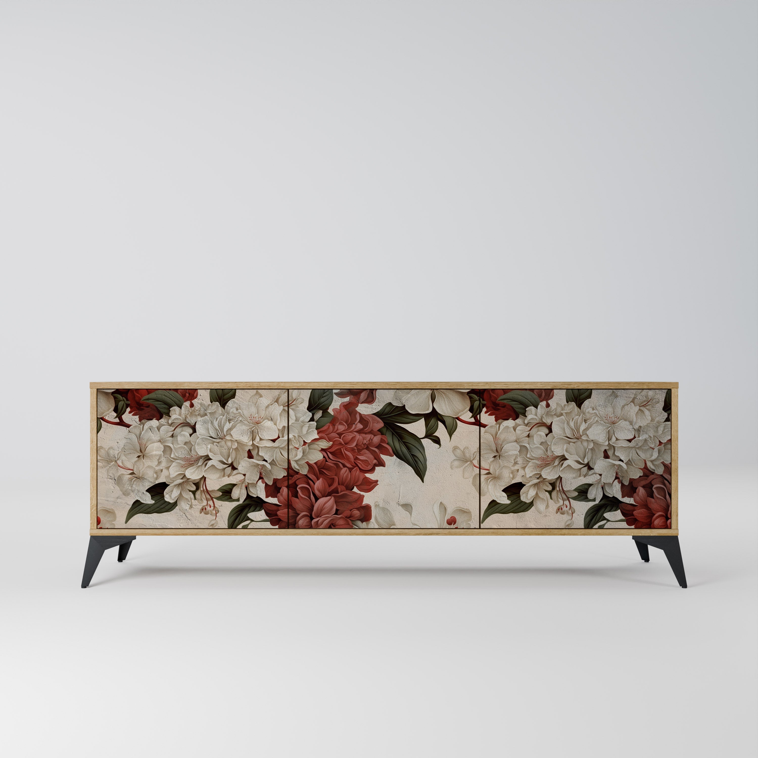 EPHEMERAL DAYS Móvel de TV com 3 Portas em Efeito Carvalho