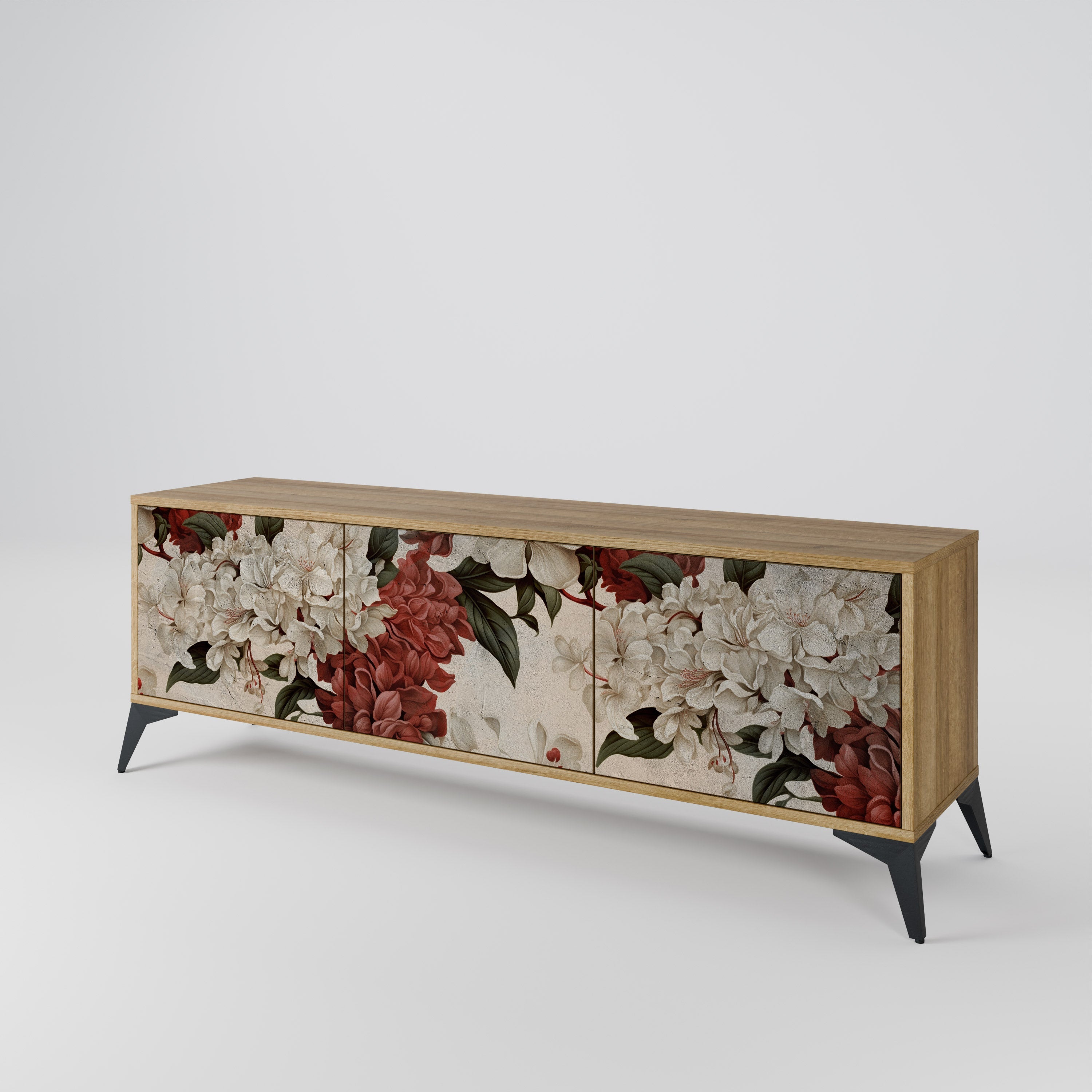 EPHEMERAL DAYS Móvel de TV com 3 Portas em Efeito Carvalho