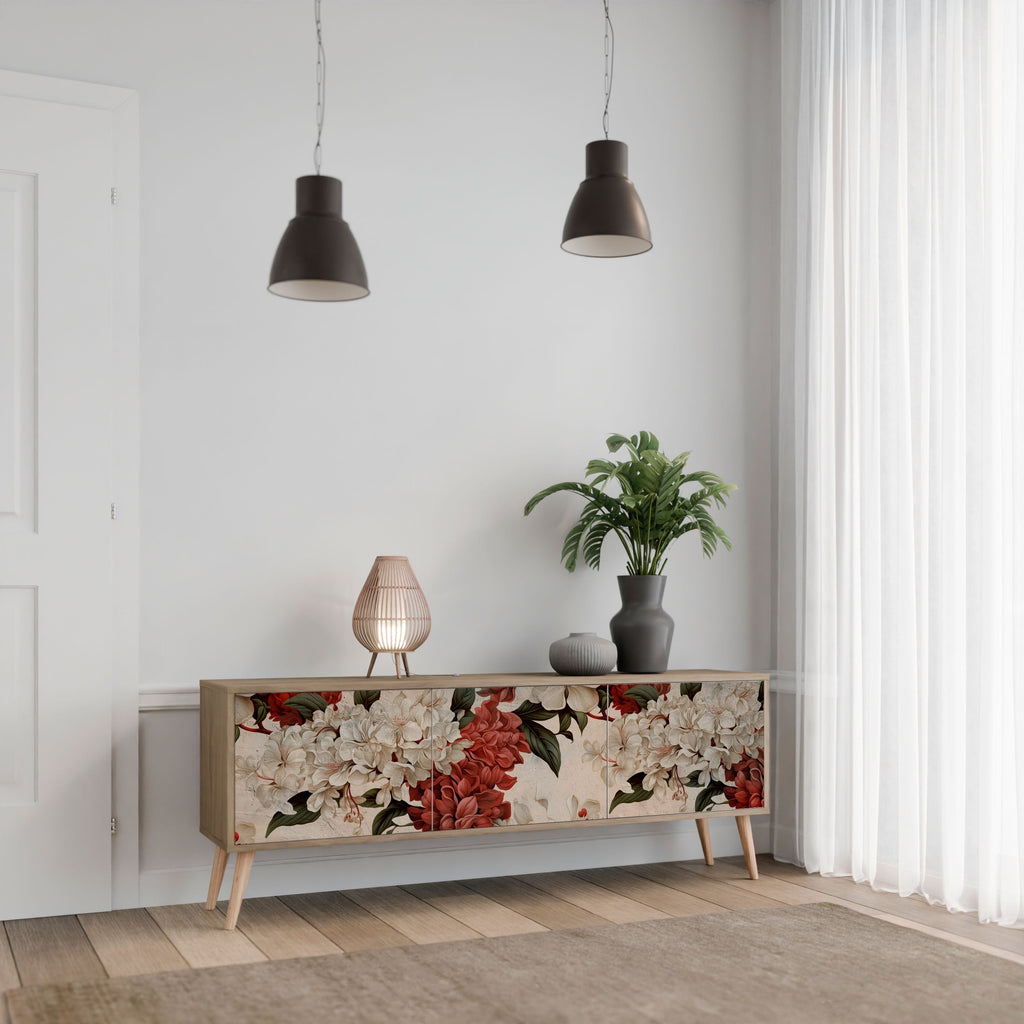 EPHEMERAL DAYS Móvel de TV com 3 Portas em Efeito Carvalho