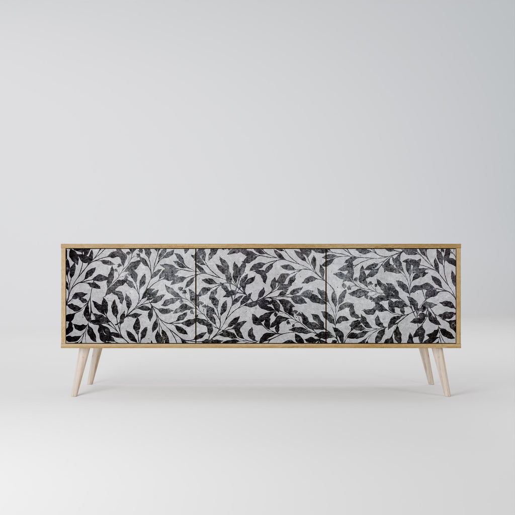 CHARCOAL SPROUT Móvel de TV com 3 Portas em Efeito Carvalho