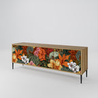 RADIANT FLORA 3-Door TV Stand in Oak Effect