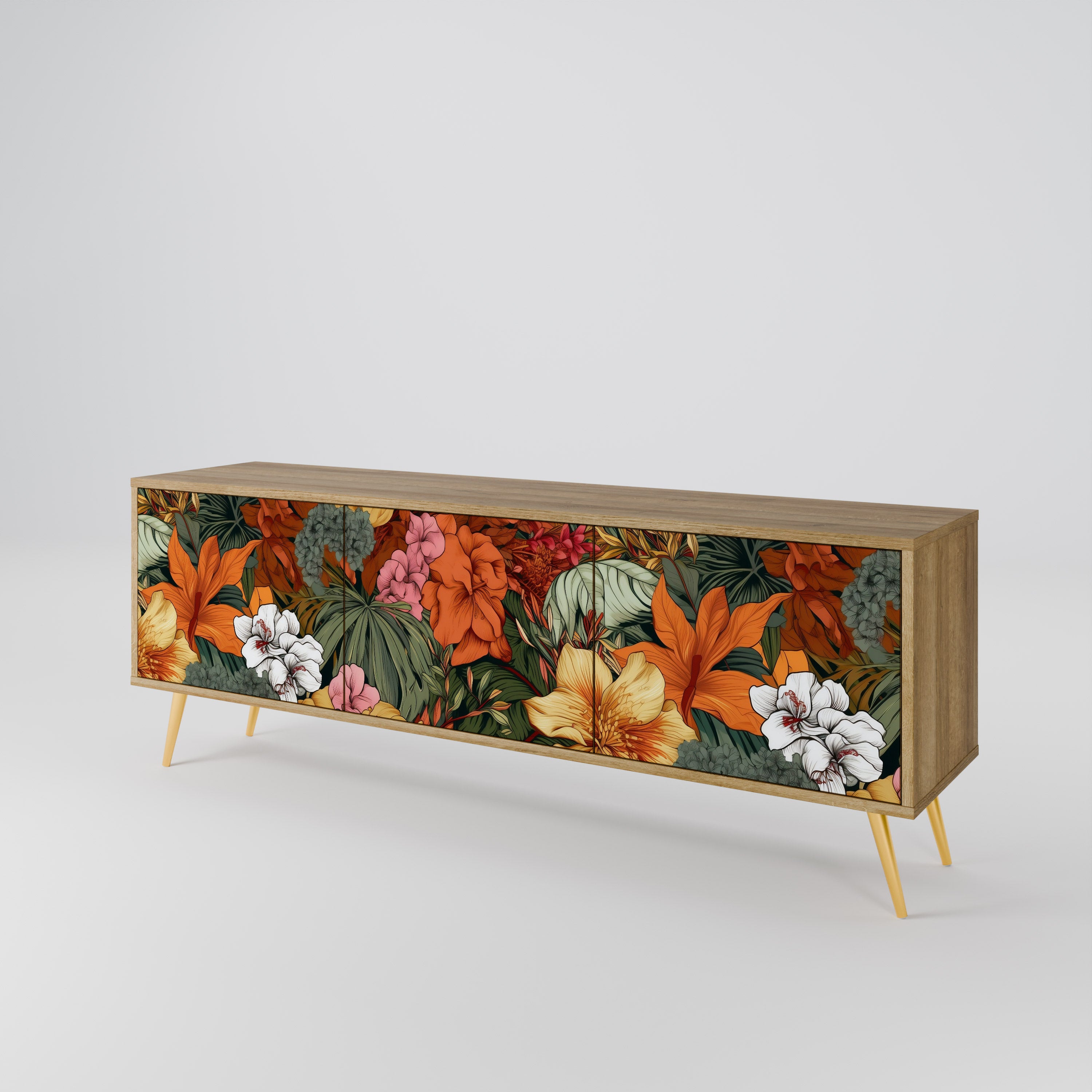 RADIANT FLORA Móvel de TV de 3 Portas