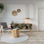 BOTANICAL EMERGENCE Móvel de TV com 3 Portas em Efeito Carvalho