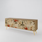 BLOOMING HARMONY Móvel de TV com 3 Portas em Efeito Carvalho