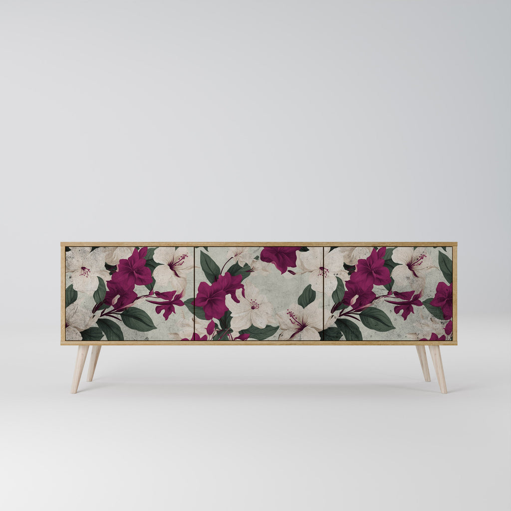 FLOWERET DREAM Móvel de TV com 3 Portas em Efeito Carvalho