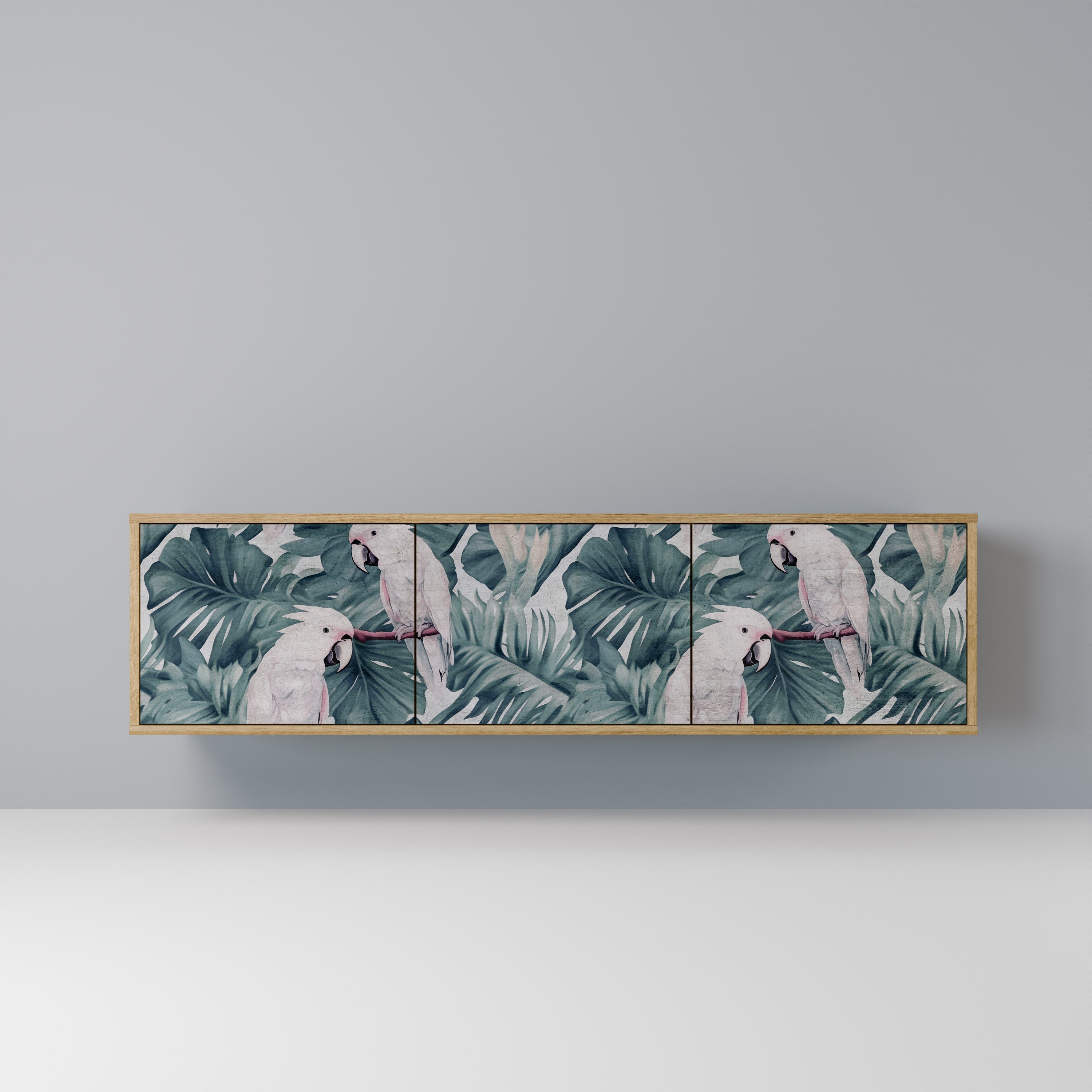 POPINJAY LOOK Móvel de TV com 3 Portas em Efeito Carvalho