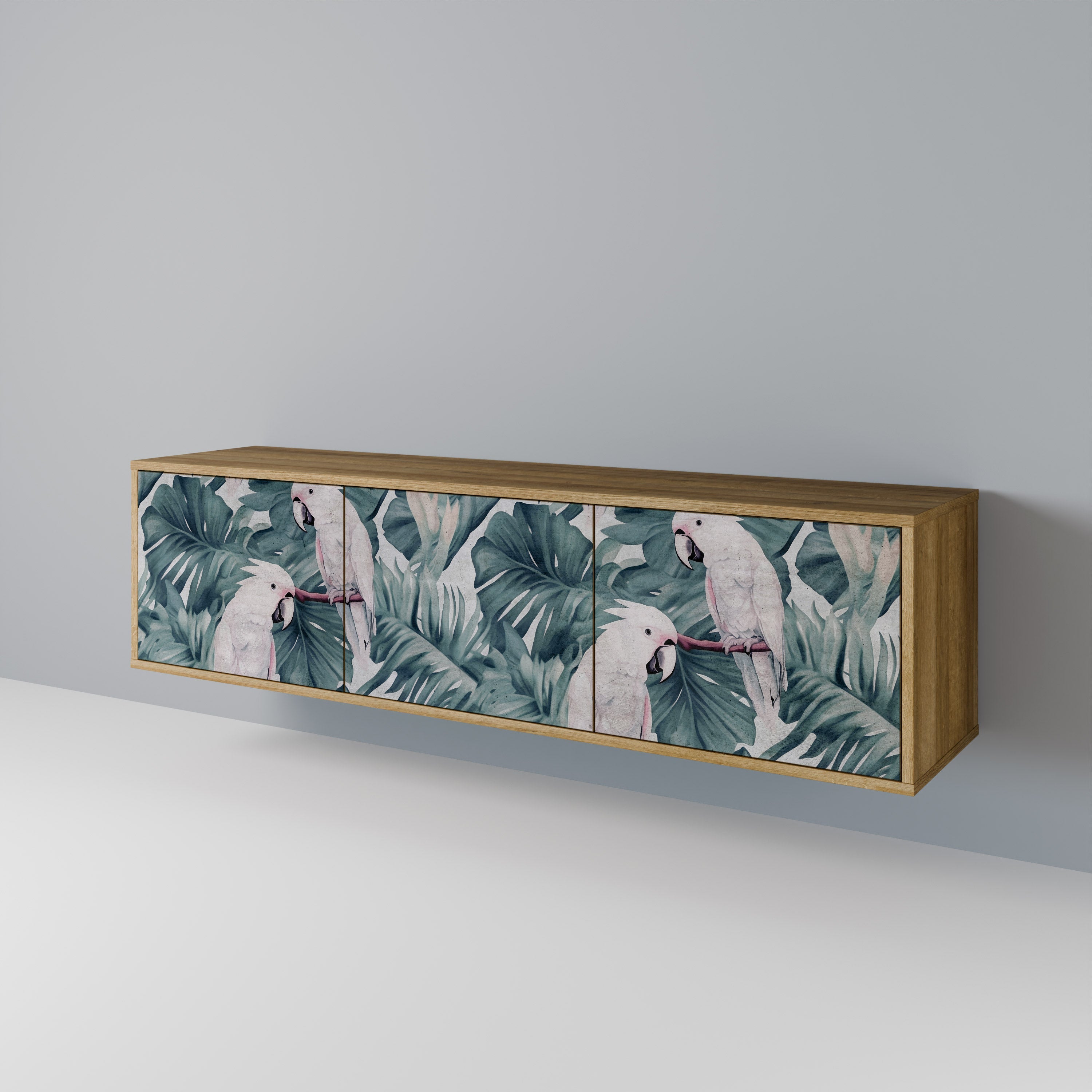 POPINJAY LOOK Móvel de TV com 3 Portas em Efeito Carvalho