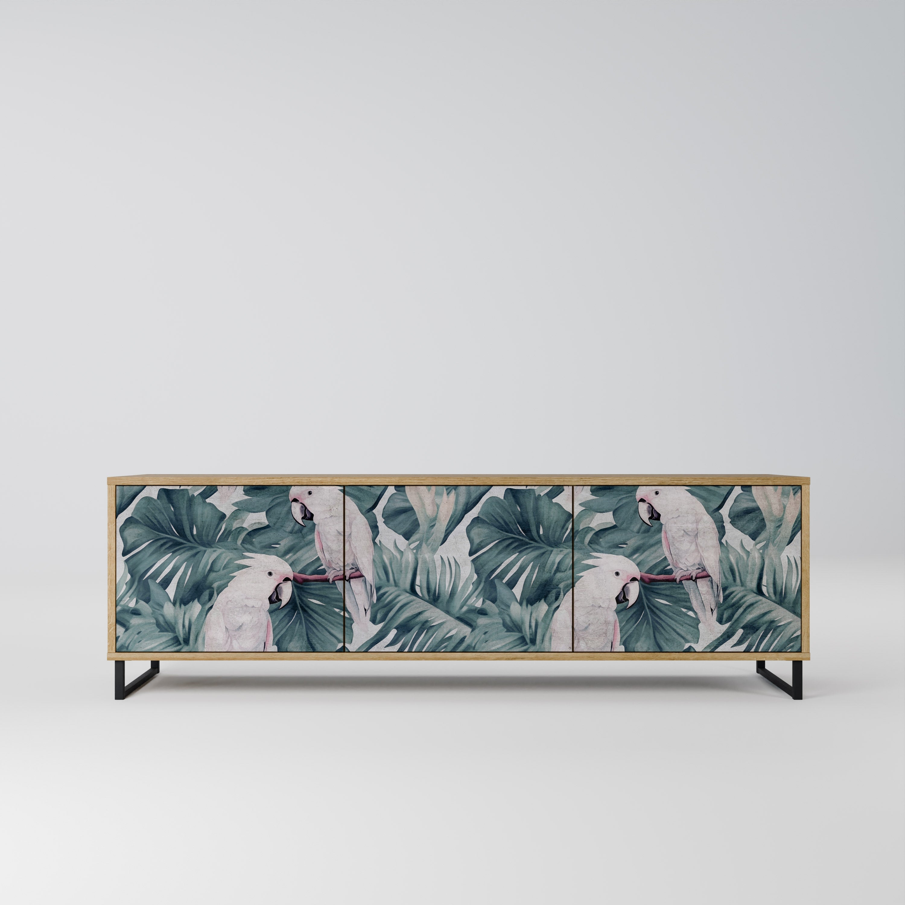 POPINJAY LOOK Móvel de TV com 3 Portas em Efeito Carvalho