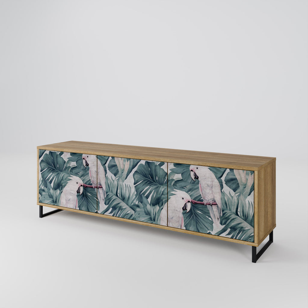 POPINJAY LOOK Móvel de TV com 3 Portas em Efeito Carvalho