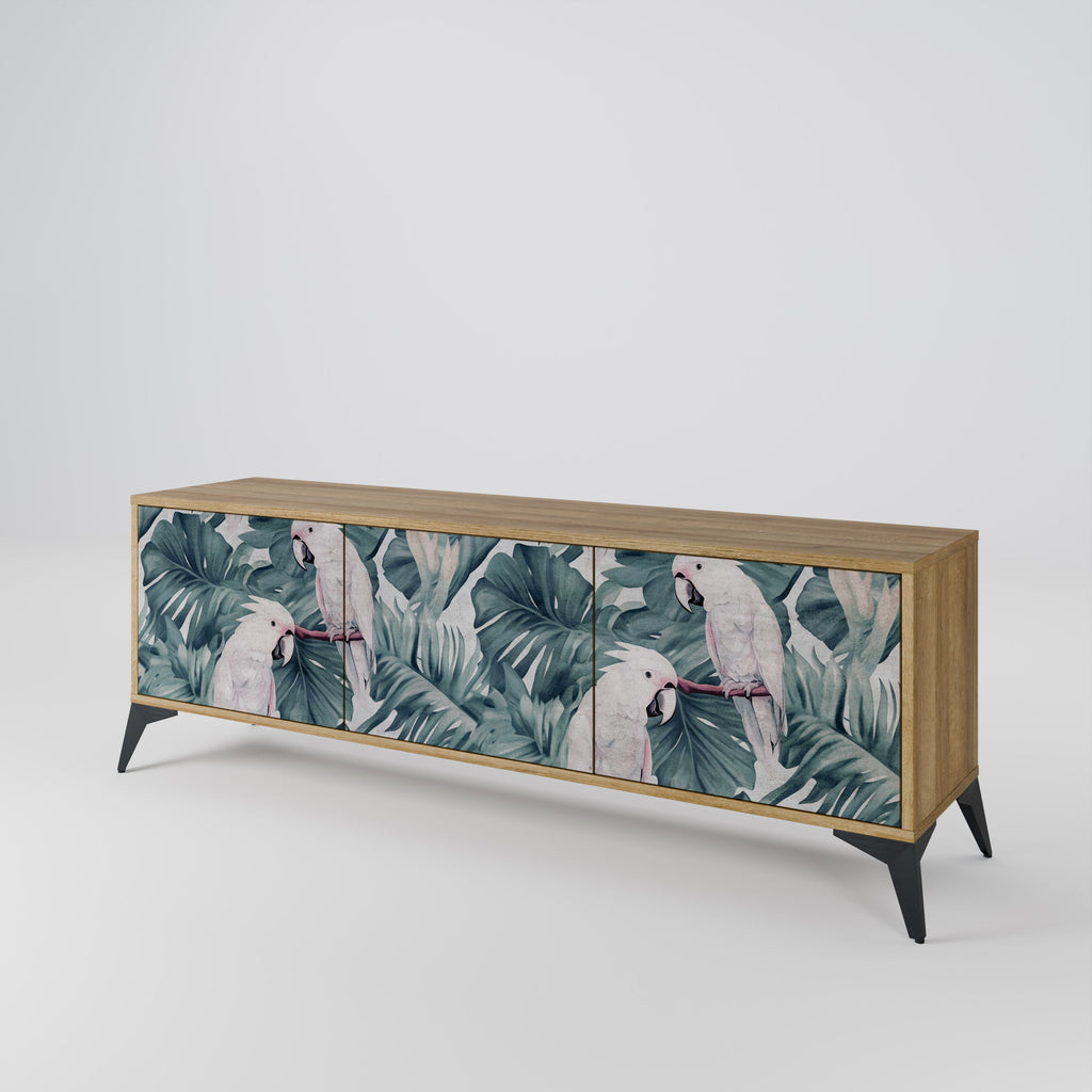 POPINJAY LOOK Móvel de TV com 3 Portas em Efeito Carvalho