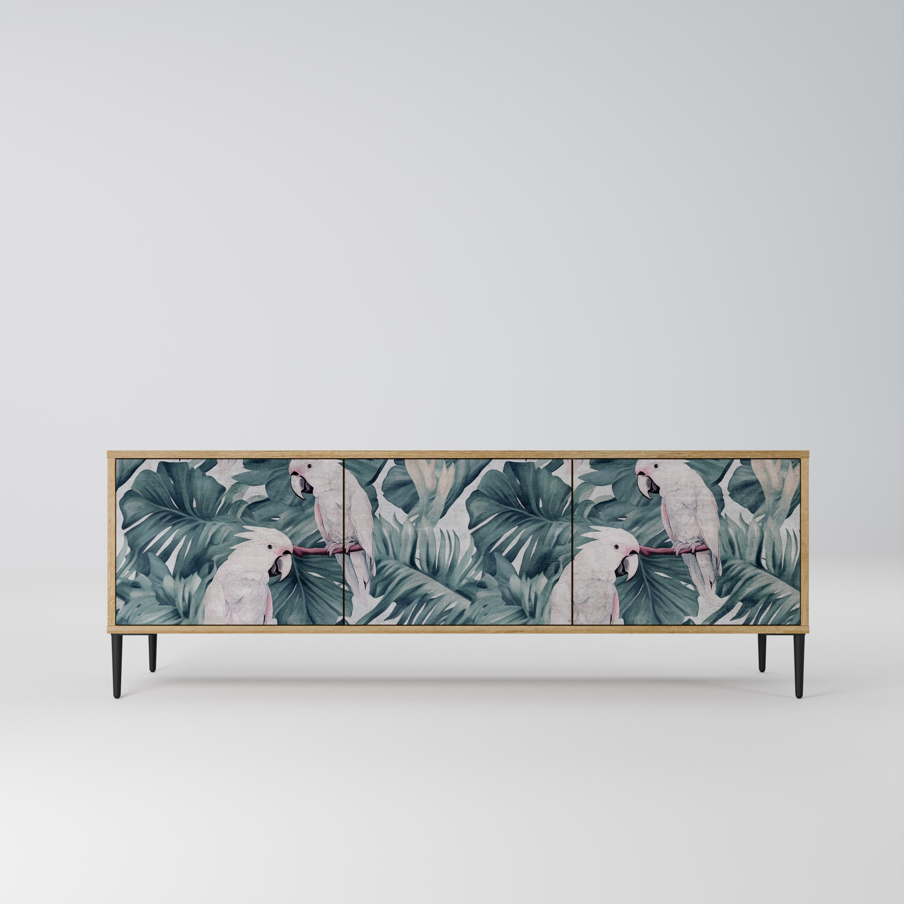 POPINJAY LOOK Móvel de TV com 3 Portas em Efeito Carvalho