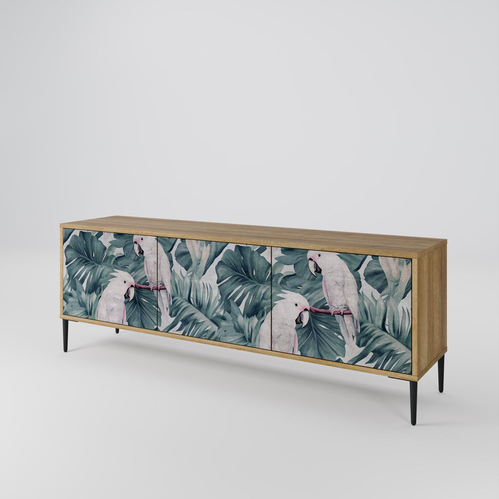 POPINJAY LOOK Móvel de TV com 3 Portas em Efeito Carvalho