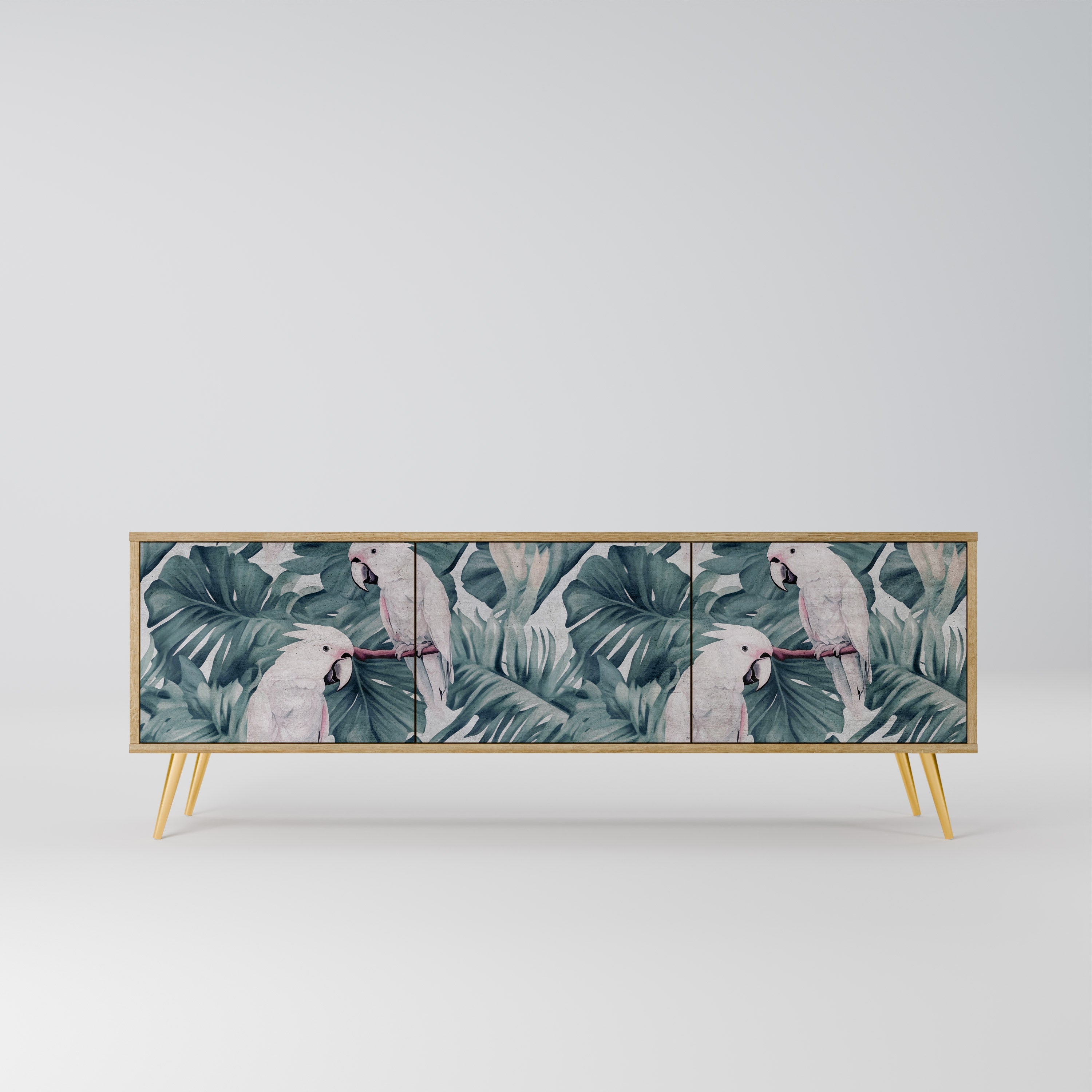 POPINJAY LOOK Móvel de TV com 3 Portas em Efeito Carvalho