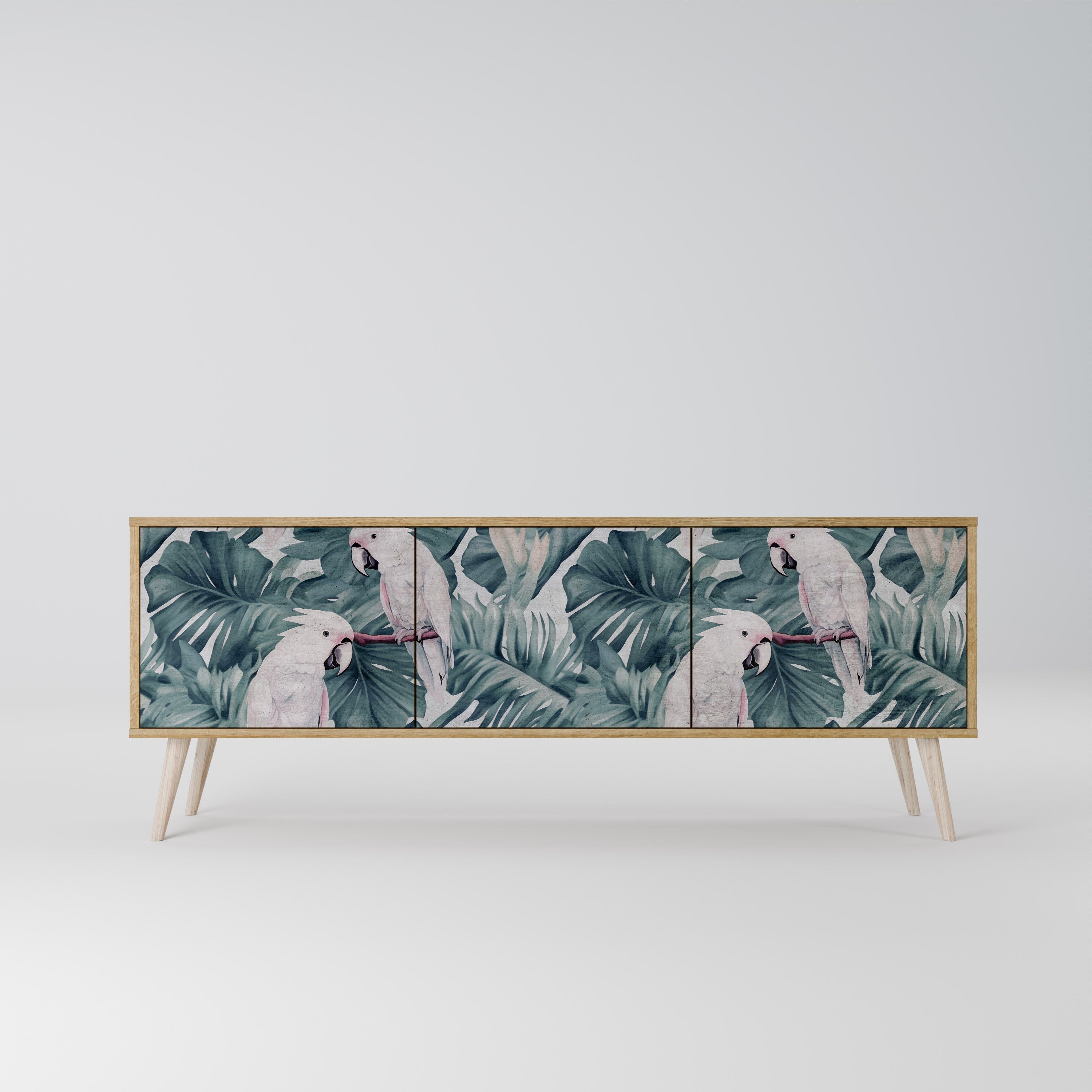 POPINJAY LOOK Móvel de TV com 3 Portas em Efeito Carvalho