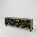 SUCCULENT JUNGLE 3-Door TV Stand in Oak Effect