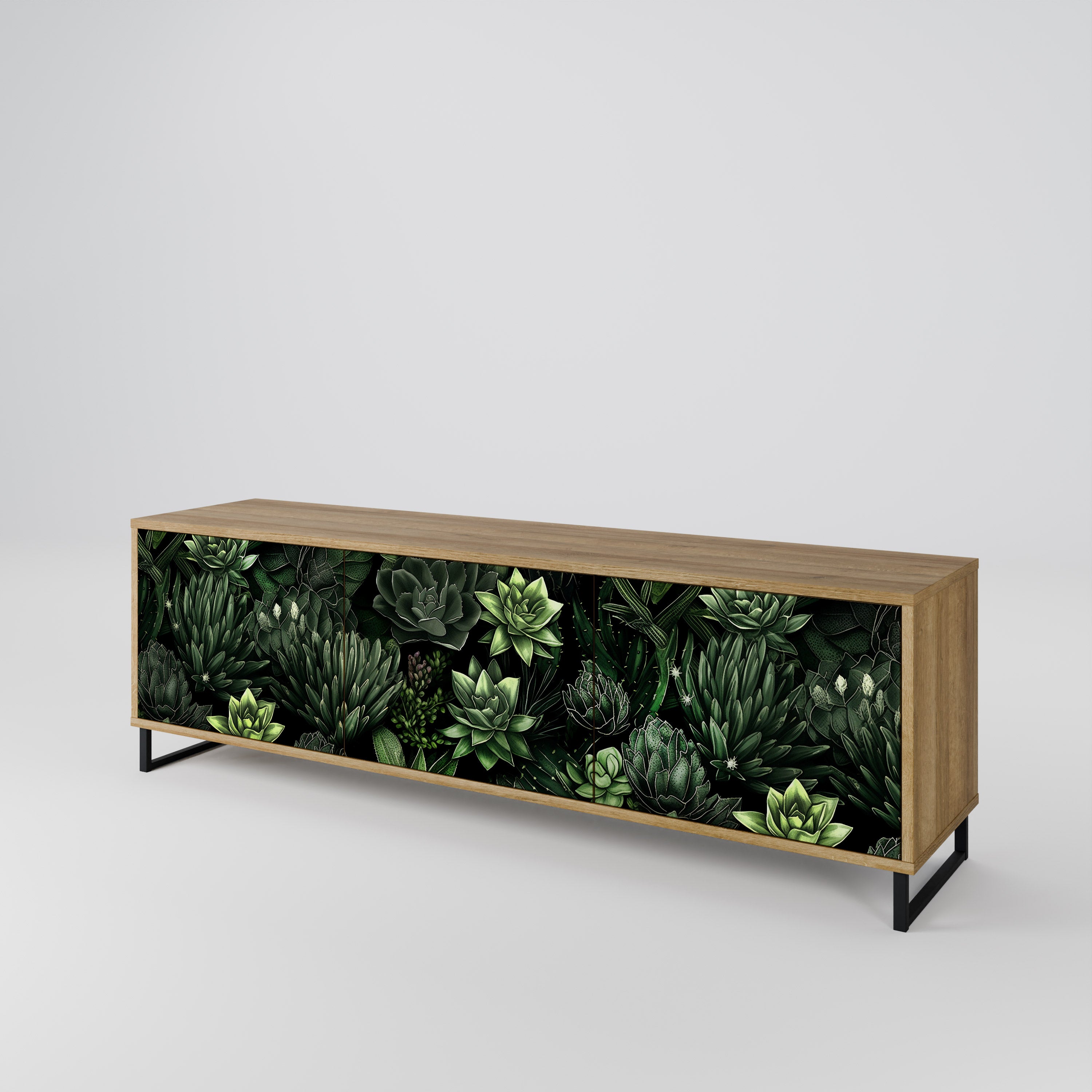 SUCCULENT JUNGLE Móvel de TV de 3 Portas
