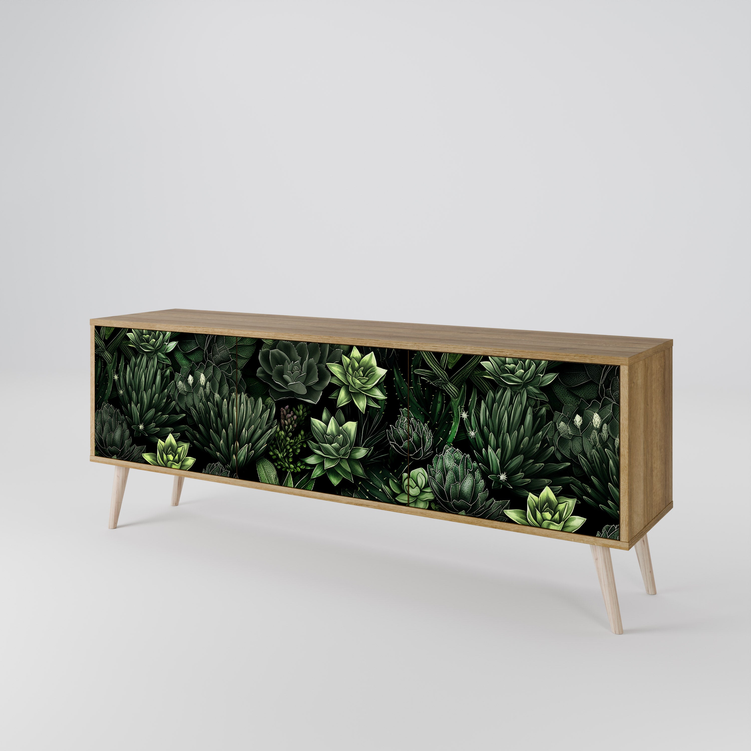 SUCCULENT JUNGLE Móvel de TV de 3 Portas