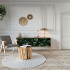 SUCCULENT JUNGLE 3-Door TV Stand in Oak Effect