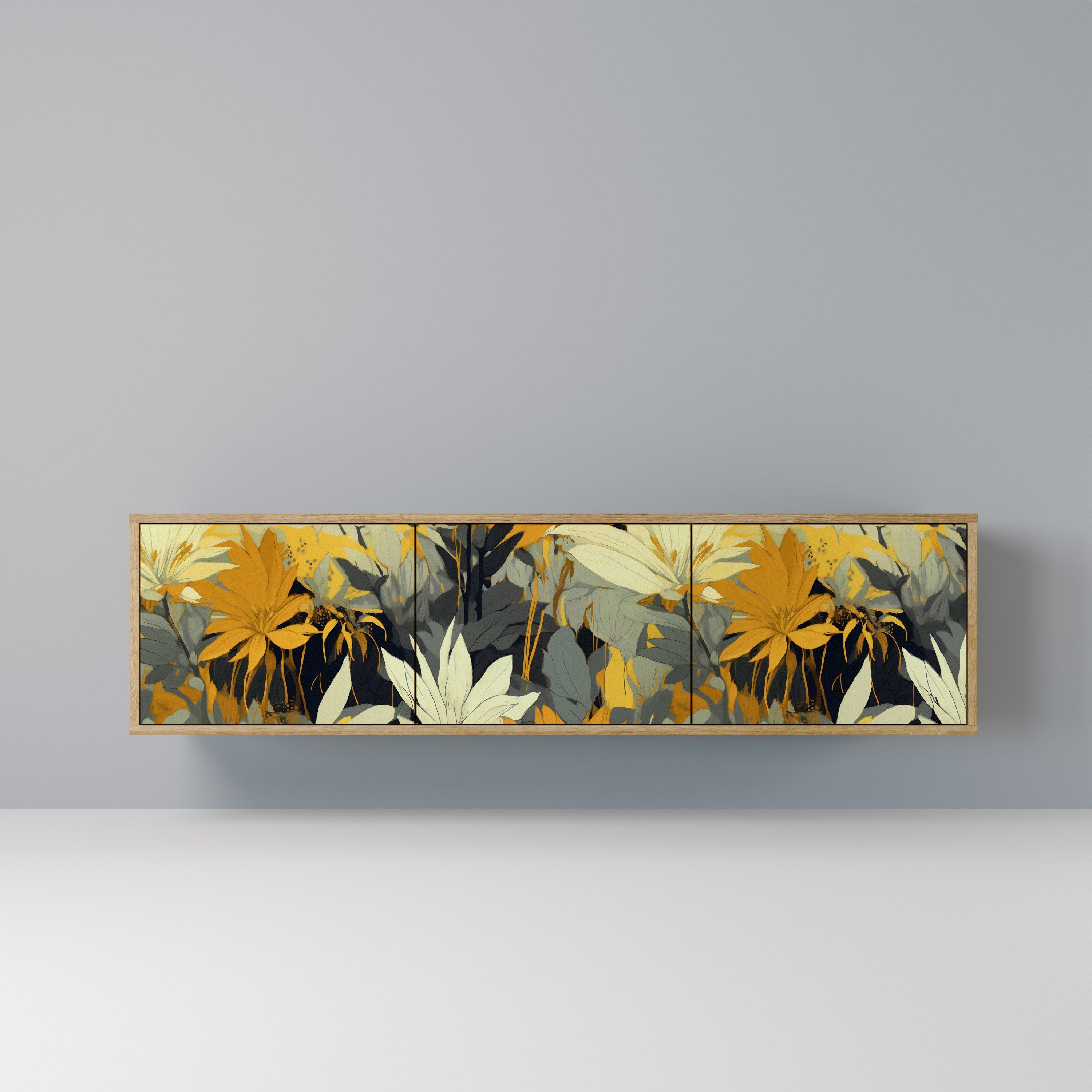 SUNKISSED LILY Móvel de TV com 3 Portas em Efeito Carvalho